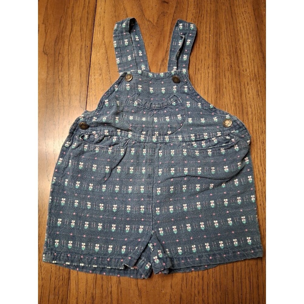 Lydia Jane Floral Shorts Overalls Girl Toddler Size 4T Flowers Romper